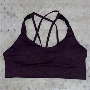 Zyia Active Plum River Stone Light n Tight Strappy Sports Bra | size XL